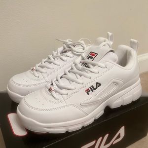 Brand new white FILA sneakers